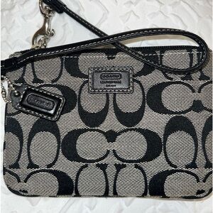 Coach logo wristlet 6”x4”